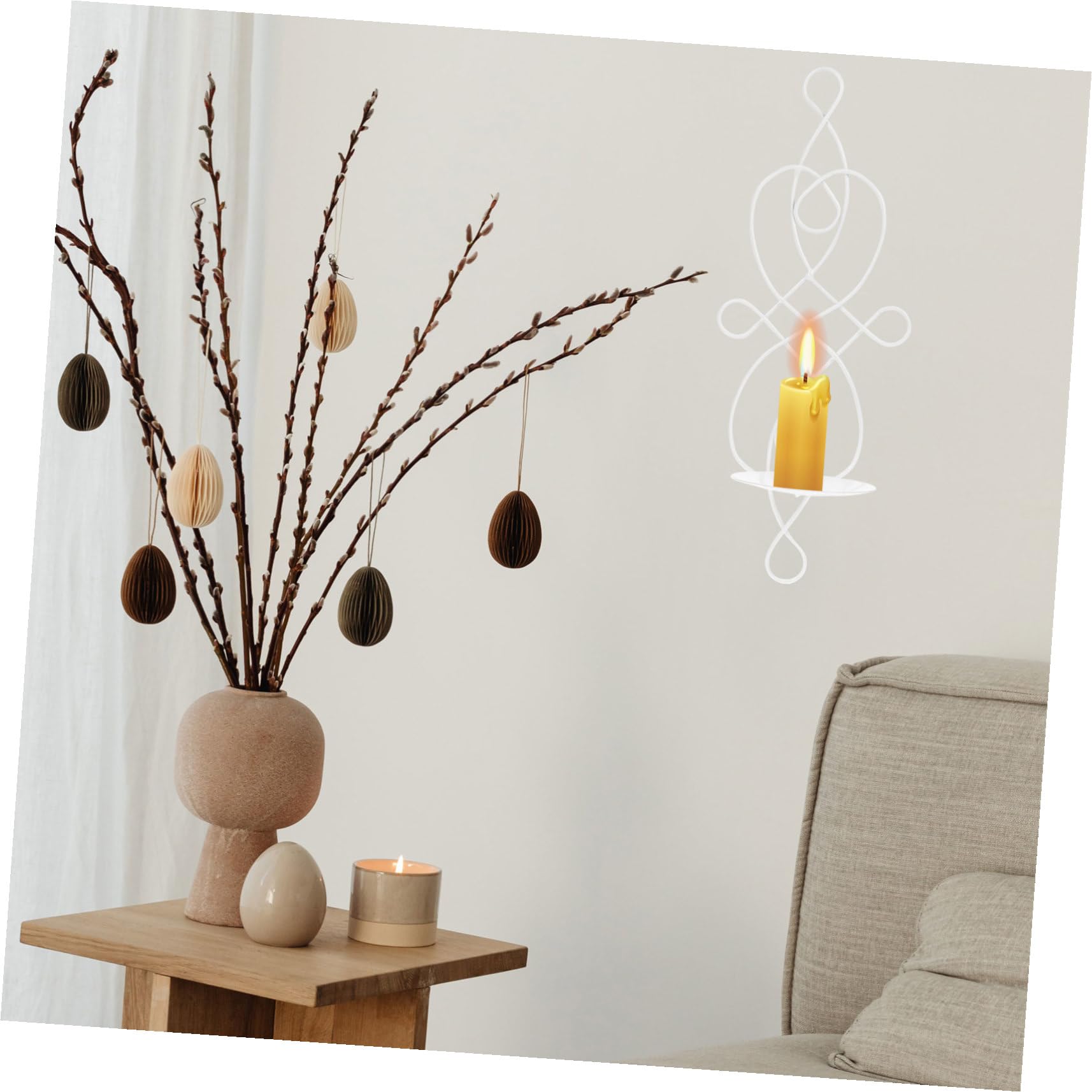 2stücke Kerzenständer aus Metall Wandkerzenhalter im Vintage-Stil Dekorativer Kerzenständer für Zuhause Wandmontage Rustikales Design für Wohnzimmer und Festliche Anlässe