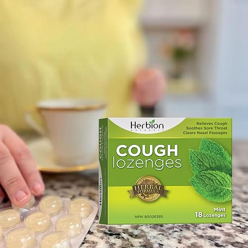 Miniatura 7 de Herbion Naturals Gotas para la tos, menta, 18 unidades