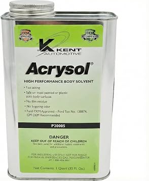 Kent ACRYSOL Body Solvent, Professional-Grade Surface Cleaner for Automotive Paint Prep Fast-Acting Wax, Grease & Adhesive Remover, 1 Qt