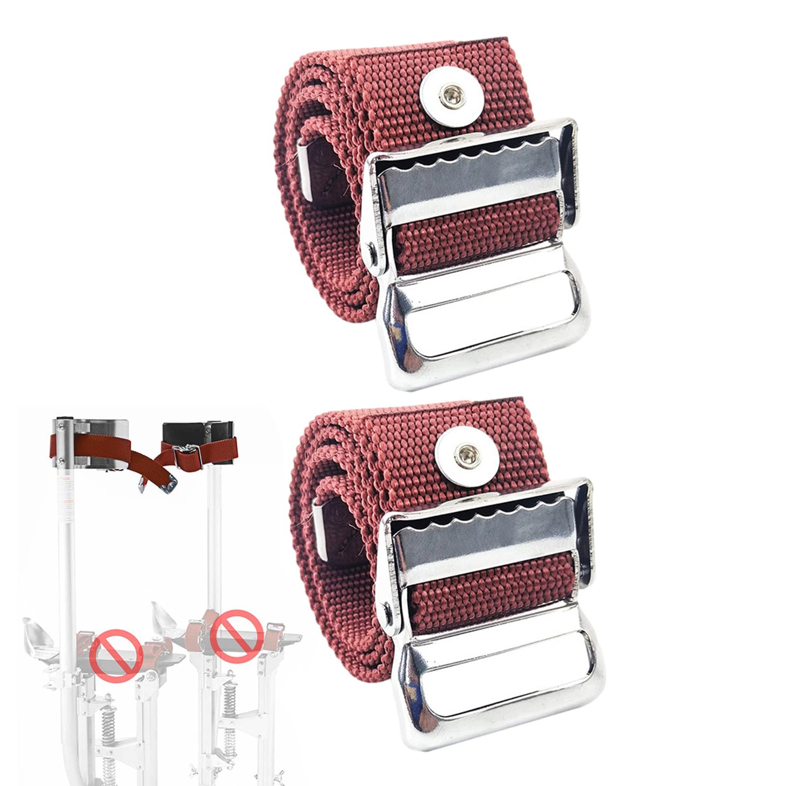 Sangles de Jambe pour échasses pour cloisons sèches, Bande de Jambe pour échasses - 2 pièces de Rechange réglables pour échasses de cloison sèche - Bande de Jambe pour échasses Polyvalente