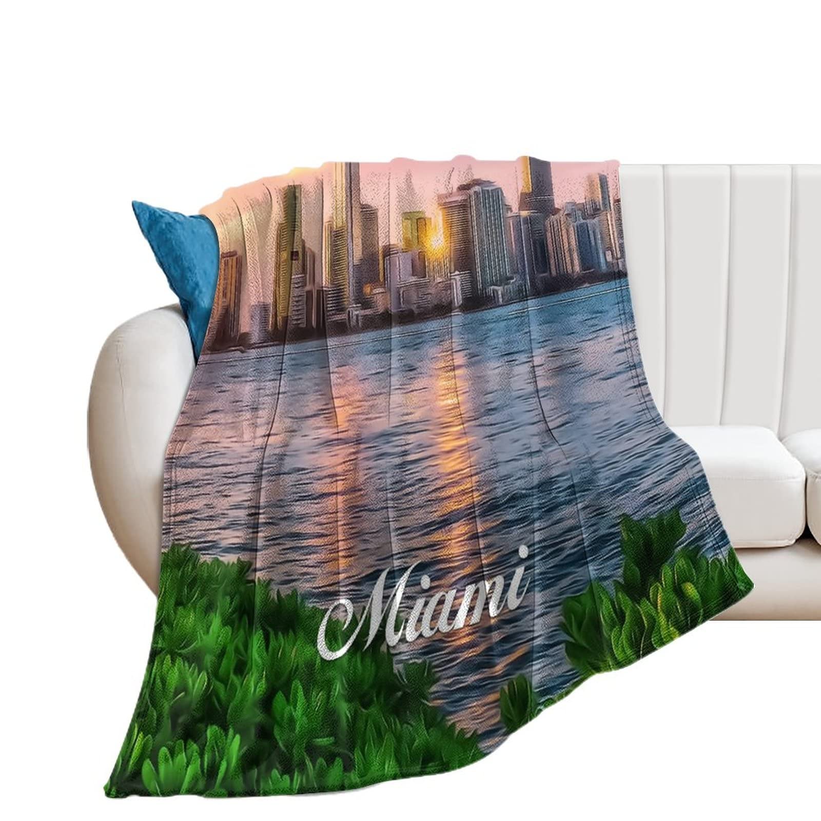 Couverture en flanelle Miami douce pour vos soirées cocooning