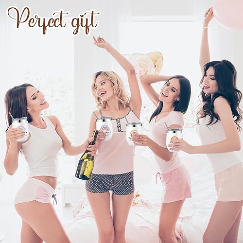 Miniatura 4 de Domensi 12 vasos de 12 onzas con diseño de agradecimiento con texto en inglés «May You Be Proud», con aislamiento de acero inoxidable, con diseño de