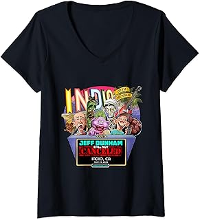Womens Jeff Dunham Indio, CA (2024) V-Neck T-Shirt