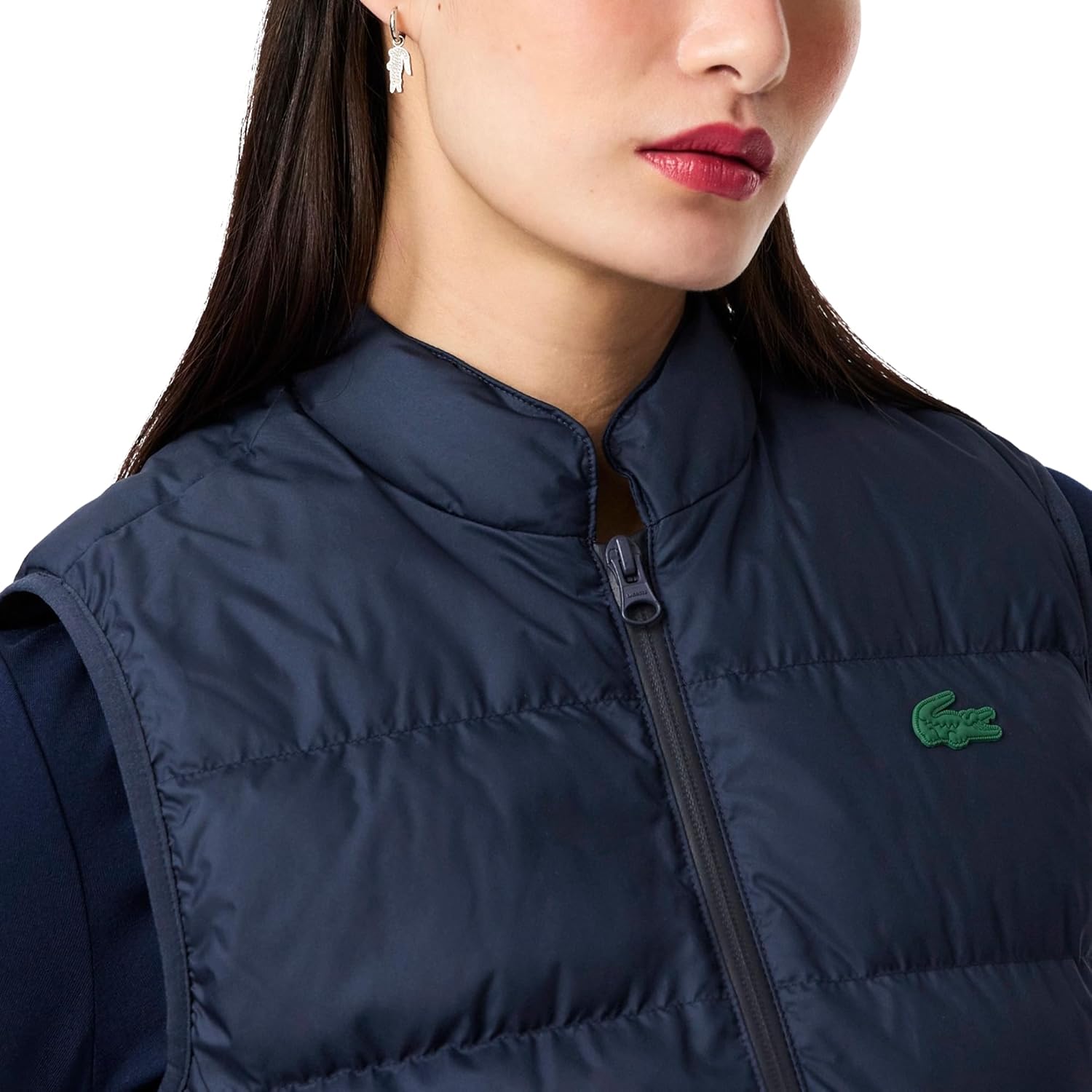 Lacoste womens Zip Up Sleeveless Jacket