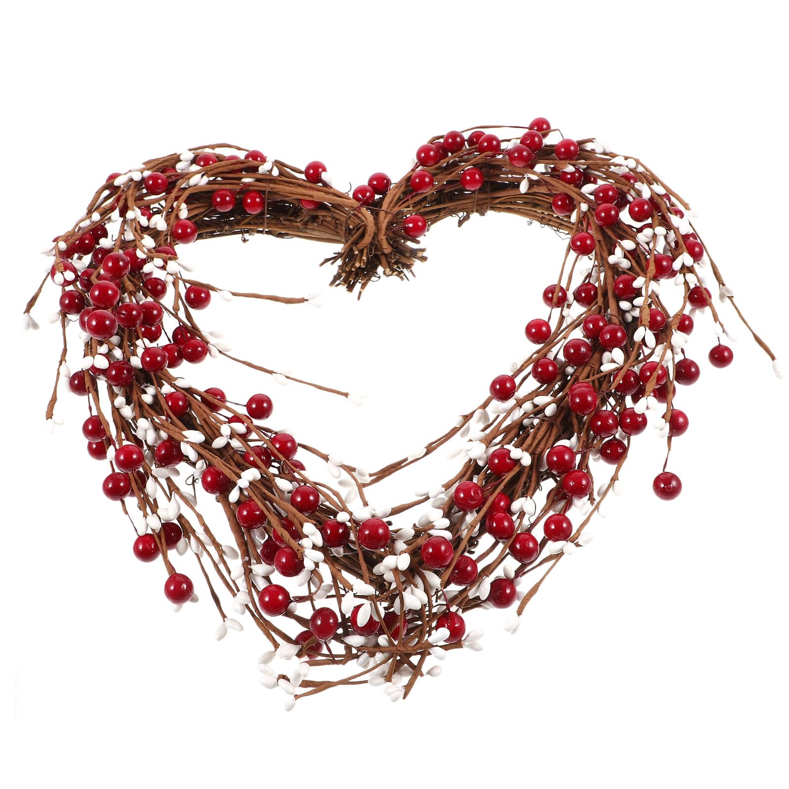 Cabilock Guirnalda Corazón Bayas Artificiales Rojo Colgante Decoración Día San Valentín Entrada Hogar Fiesta