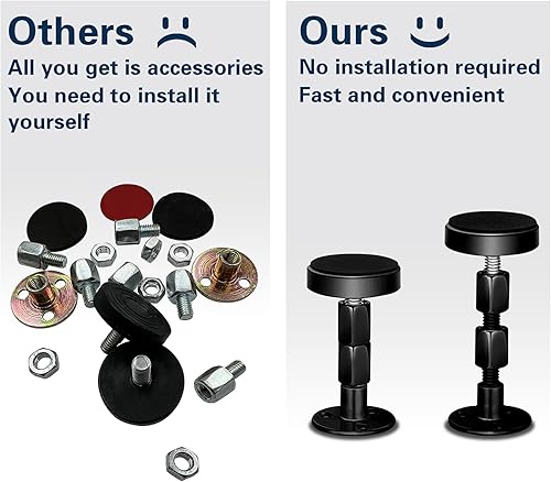 Miniatura 4 de cosbur 4 topes de cabecera para pared, marco de cama ajustable, antivibraciones, parachoques de pared de cama con almohadillas y tornillos gratis,