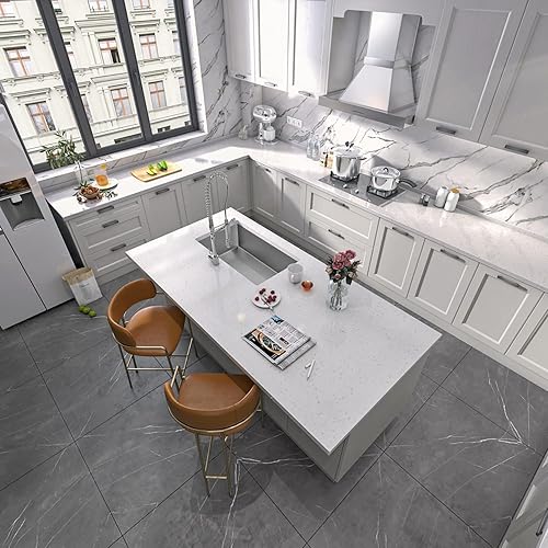 Miniatura 9 de Sinber HU3219S-16G - Fregadero de cocina de 32 x 19 x 10 pulgadas con acabado satinado de acero inoxidable 304 calibre 16 (solo fregadero)