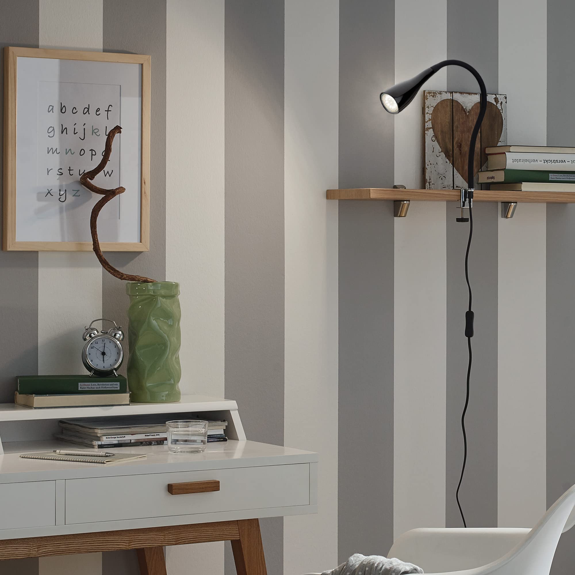 Briloner Leuchten LED lampada con morsetto, Faretto con morsetto lampada, morsetto Lampada, lampada da tavolo, anklemm a LED, soggiorno lampade da tavolo, da lettura, flessibile