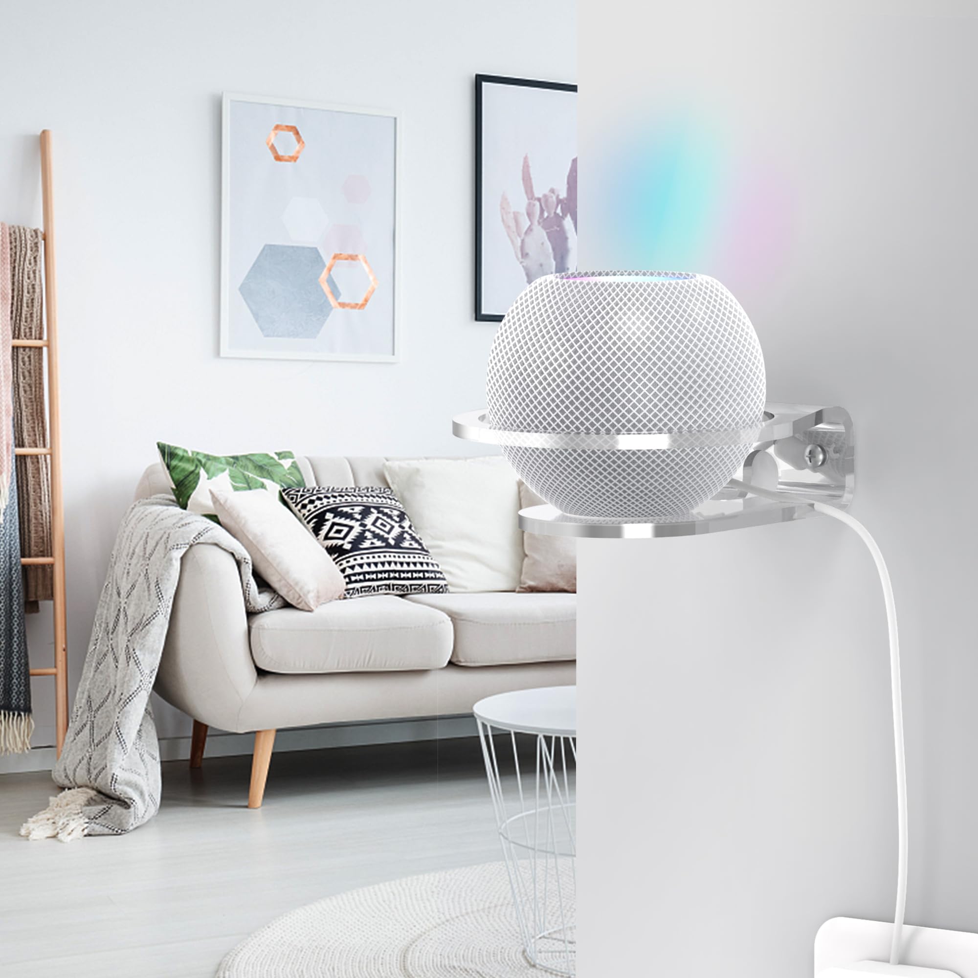 Cozycase Supporto da parete Compatibile con Dot 5/4a & Homepod Mini, mensola in acrilico 1-Pack