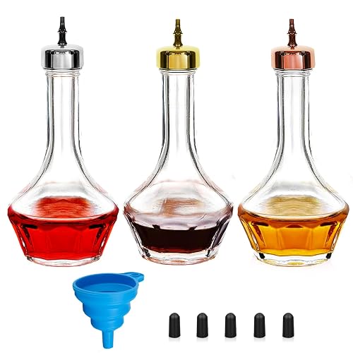SuproBarware Bitters Bottle Set Glass Dash Bottle with Dasher Top