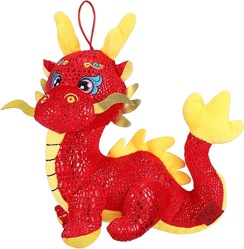 Figura de mascota de dragón, adorno de dragón del zodiaco chino 2024 Año de la estatua para decoración del hogar, adorno de mesa