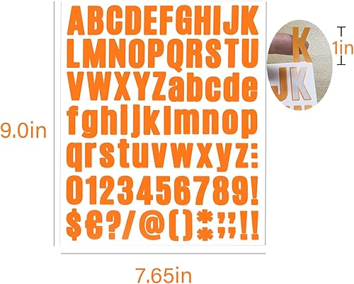 Miniatura 7 de 810 piezas de 10 hojas de calcomanías de letras, vinilo autoadhesivo, impermeables, números de buzón, calcomanías del alfabeto para buzón, ventana,