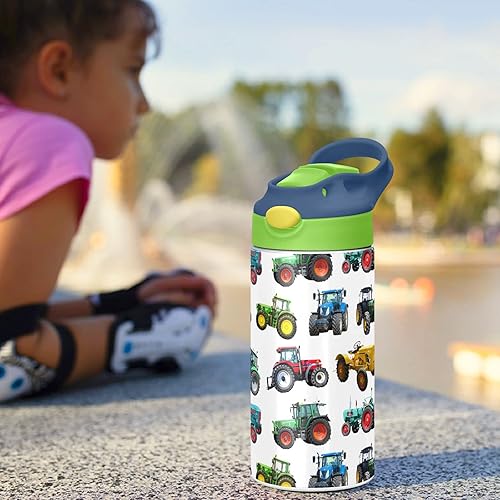Miniatura 6 de Botella de agua de acero inoxidable para niños, botella de agua de acero inoxidable de 12 onzas con aislamiento al vacío para niños, botellas
