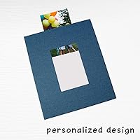 Vista 2 de Álbum de fotos de 8 x 10 pulgadas, paquete de 2 libros de fotos de lino, álbum de 26 páginas con capacidad para 52 fotos, carpeta de presentación