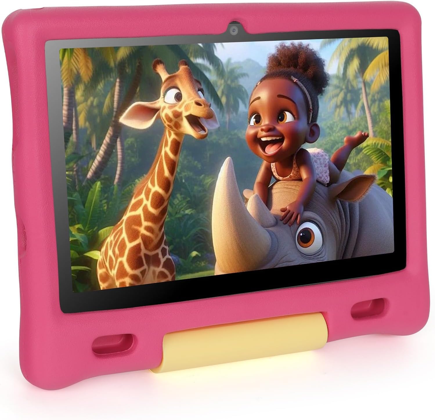 MUISOO 10 Inch Kids Tablet, Android 14, Octa Core Processor, 16GB RAM, 128GB ROM, 1TB TF, 5000mAh Battery, WiFi, Bluetooth, Type-C (Pink)