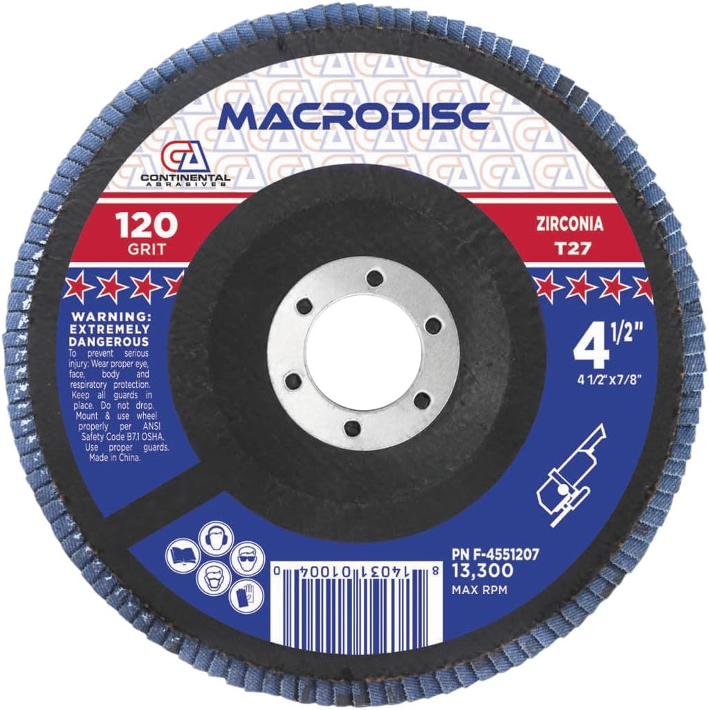 F-4551207 4 1/2-Inch by 7/8-Inch Type 27 Standard Flap Discs