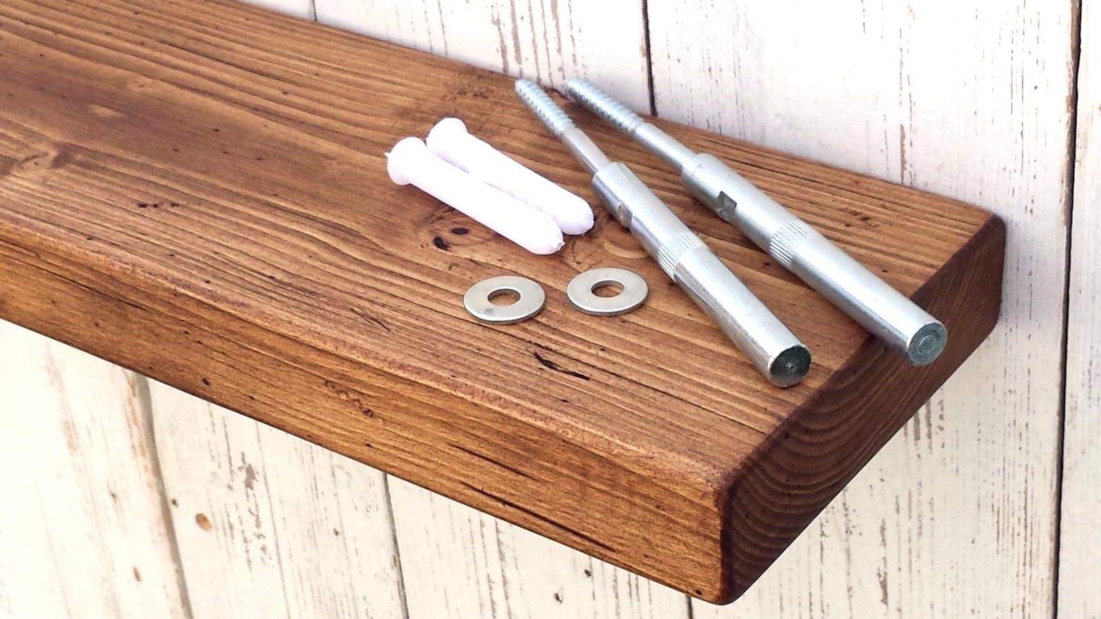 Buy RusticWoodenCrafts Solid wood floating Mantel shelf rustic with