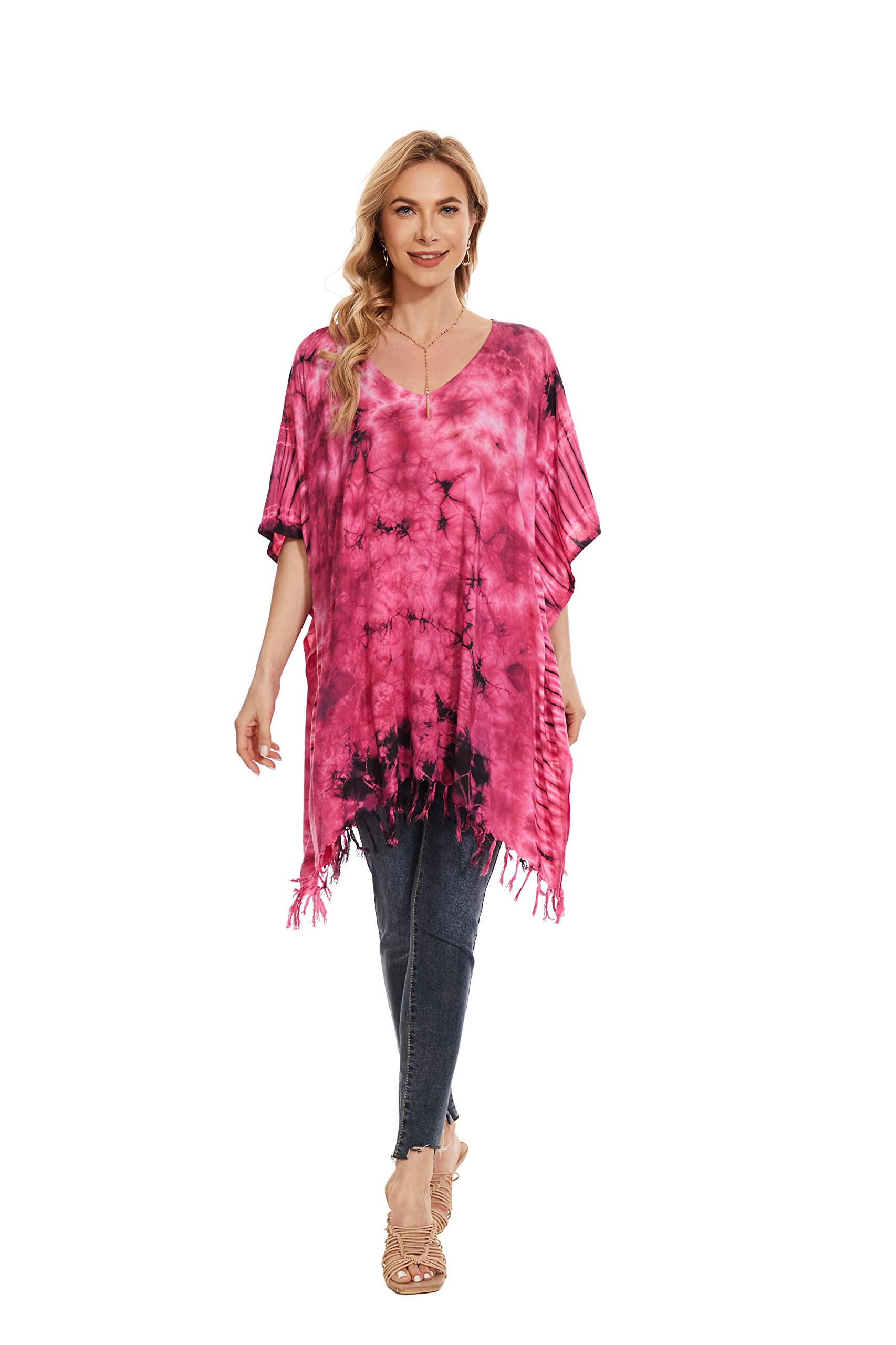Beautybatik Tunique bohème hippie pour femme - Grande taille - 46 à 54
