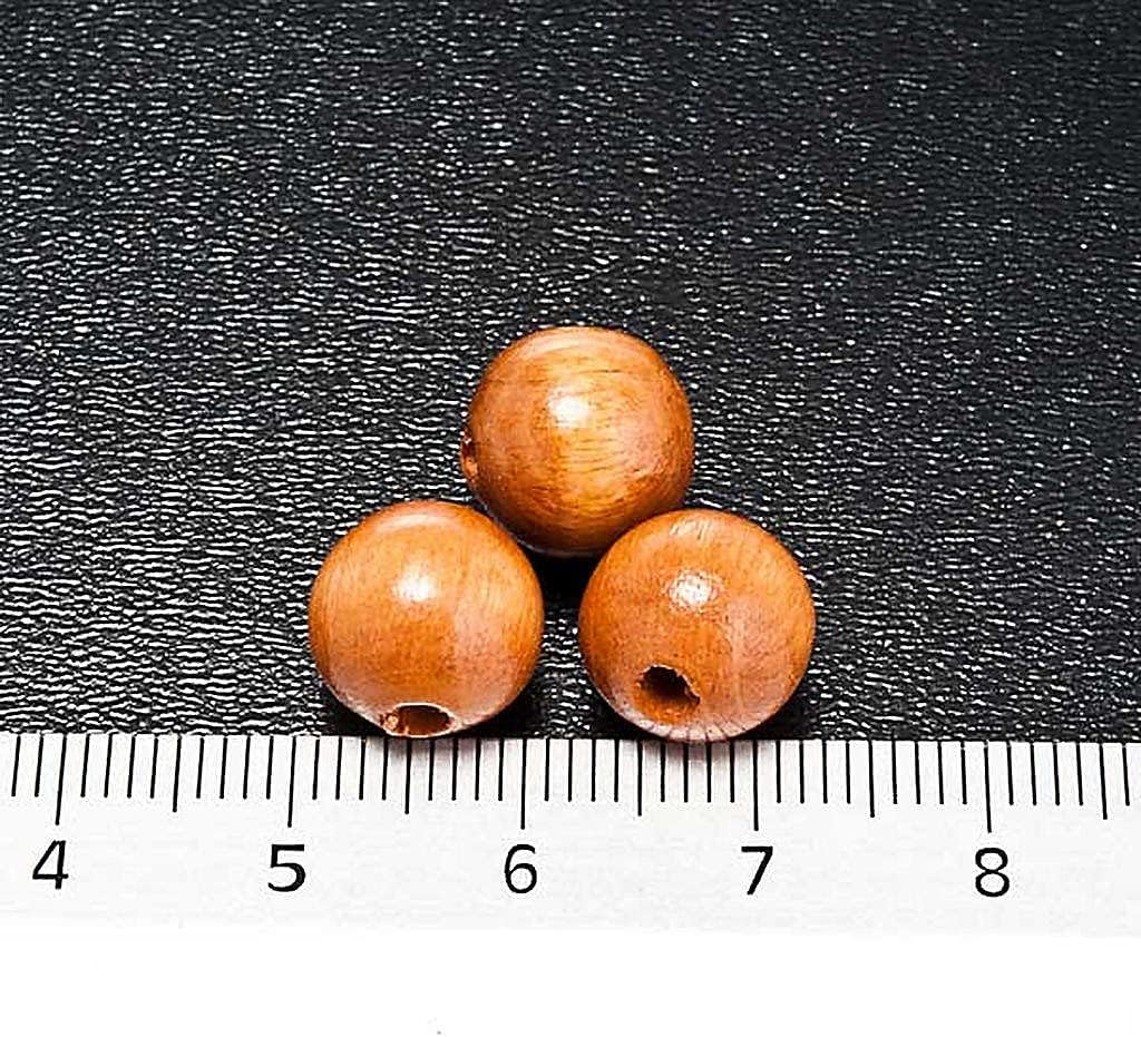 Rosary Parts, Round Natural Wooden Beads, 5 mm (0.2 inc.)