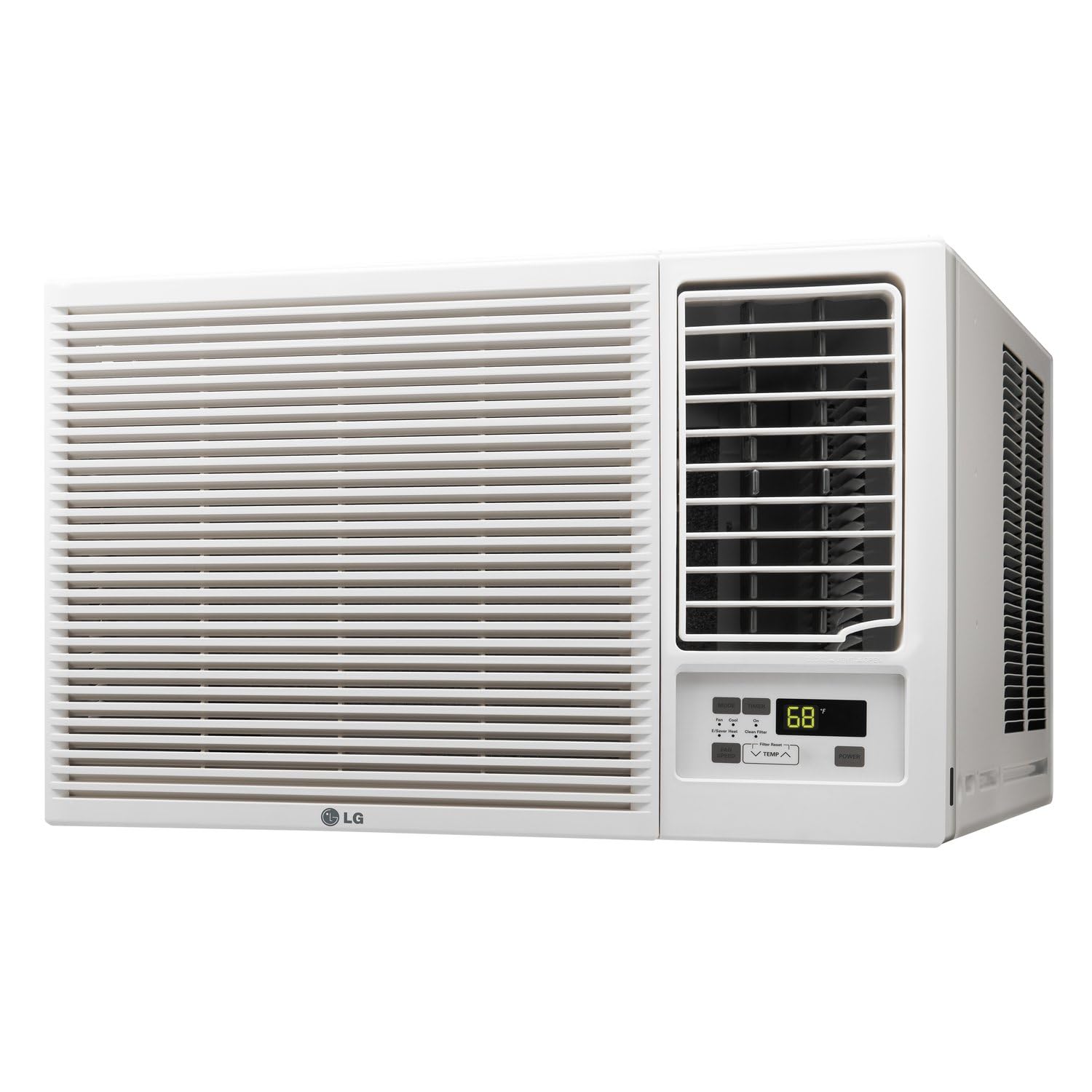 LG 23,000 BTU Window Air Conditioner with Supplemental Heat, Cools 1,440 Sq.Ft. (36' x 40' Room Size), Electronic Controls with Remote, 2 Cooling, Heating & Fan Speeds, Slide In-Out Chassis, 230/208V