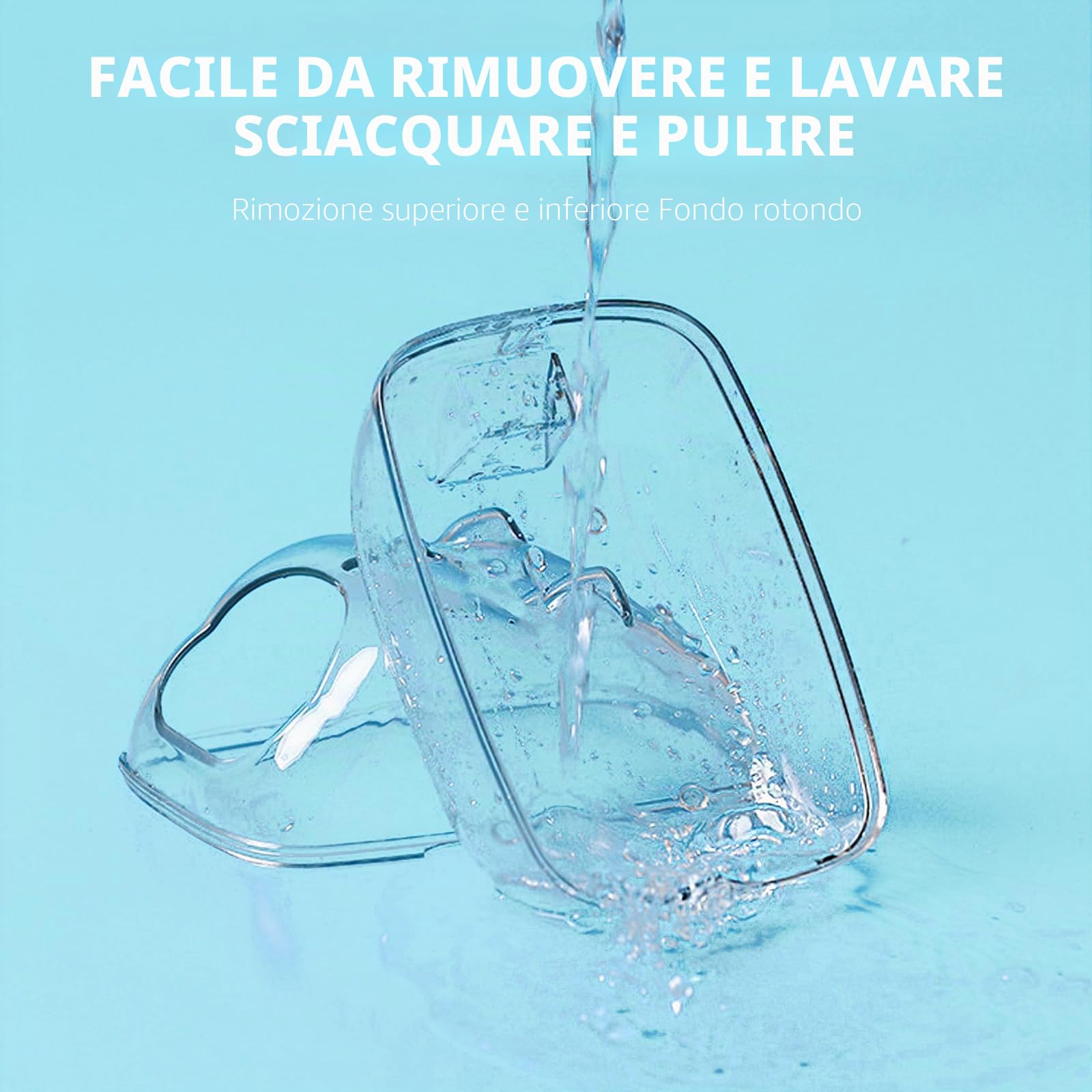 Scatola da bagno di sabbia per criceto trasparente – Casa da bagno smontabile antipolvere per roditori – fornita con 2 pale