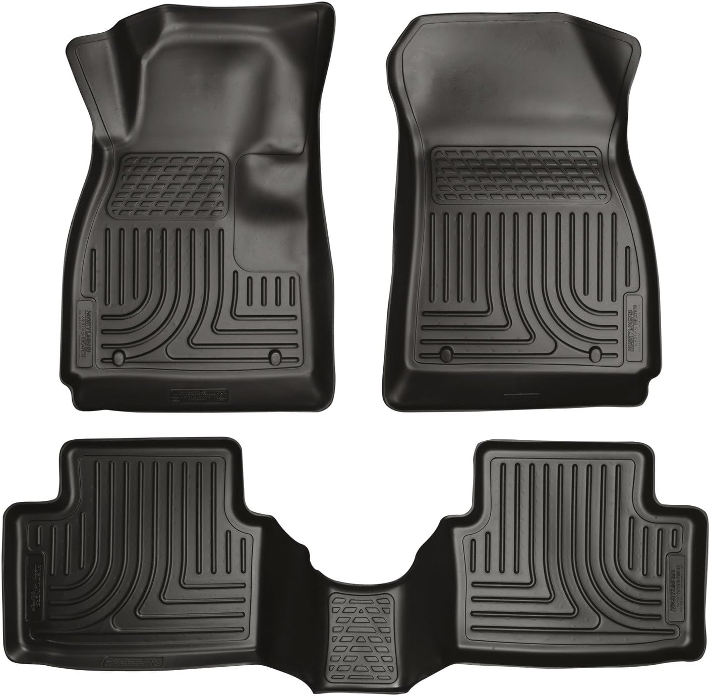 Husky Liners Weatherbeater Floor Mats | Fits 2014-2020 Mazda 6 Grand Touring | Front & 2nd Row, 3-pc Black - 99791