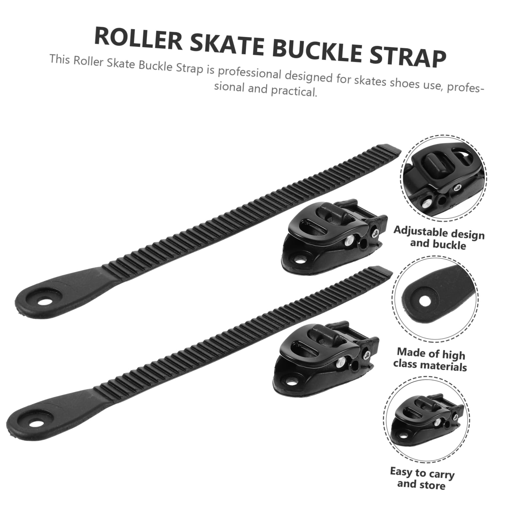 Anneome 2 Set Scooter Skate Fibbie E Cinghie Di Fissaggio Accessori Per Pattini A Rotelle Cinghie In PVC Resistente Per Fissaggio Stabile Adatto Per Pattinaggio In Linea E All'aperto