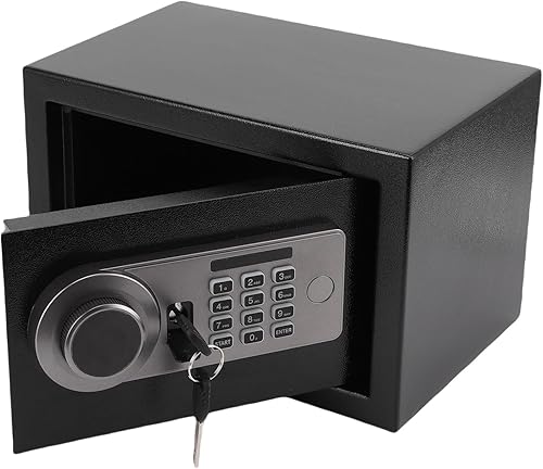Miniatura 7 de Home Safe Box, Electronic Security Safe Box with Password and Spare Key, Compact Portable for Cash Jewelry Certificates in Home Office Travel