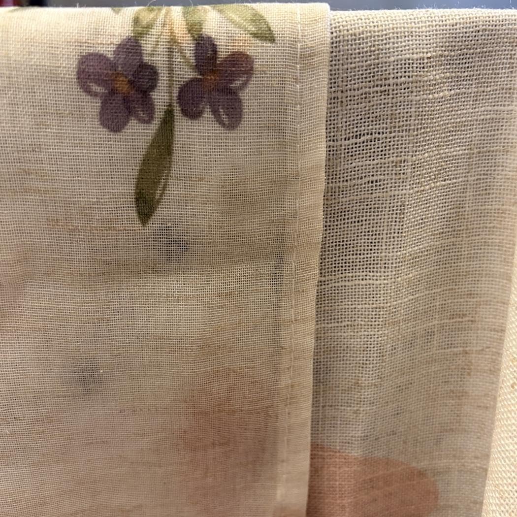 Zasłony lniane Draperia do wiejskiego domku