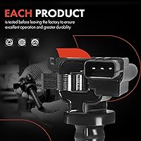 Vista 6 de A-Premium Paquete de bobinas de encendido compatible con Chrysler Sebring SOHC 2001-2005 Dodge Stratus SOHC 2001-2005 Mitsubishi Eclipse Galant