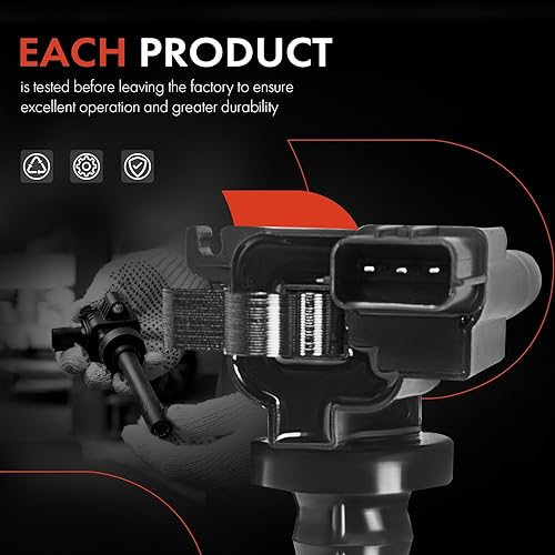 Miniatura 6 de A-Premium Paquete de bobinas de encendido compatible con Chrysler Sebring SOHC 2001-2005 Dodge Stratus SOHC 2001-2005 Mitsubishi Eclipse Galant