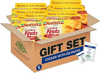 Salutem Vita – Real Garlic Hand-Tied Garlic Knots, Frozen Bread Gift Set, 7.3 oz – Pack of 8