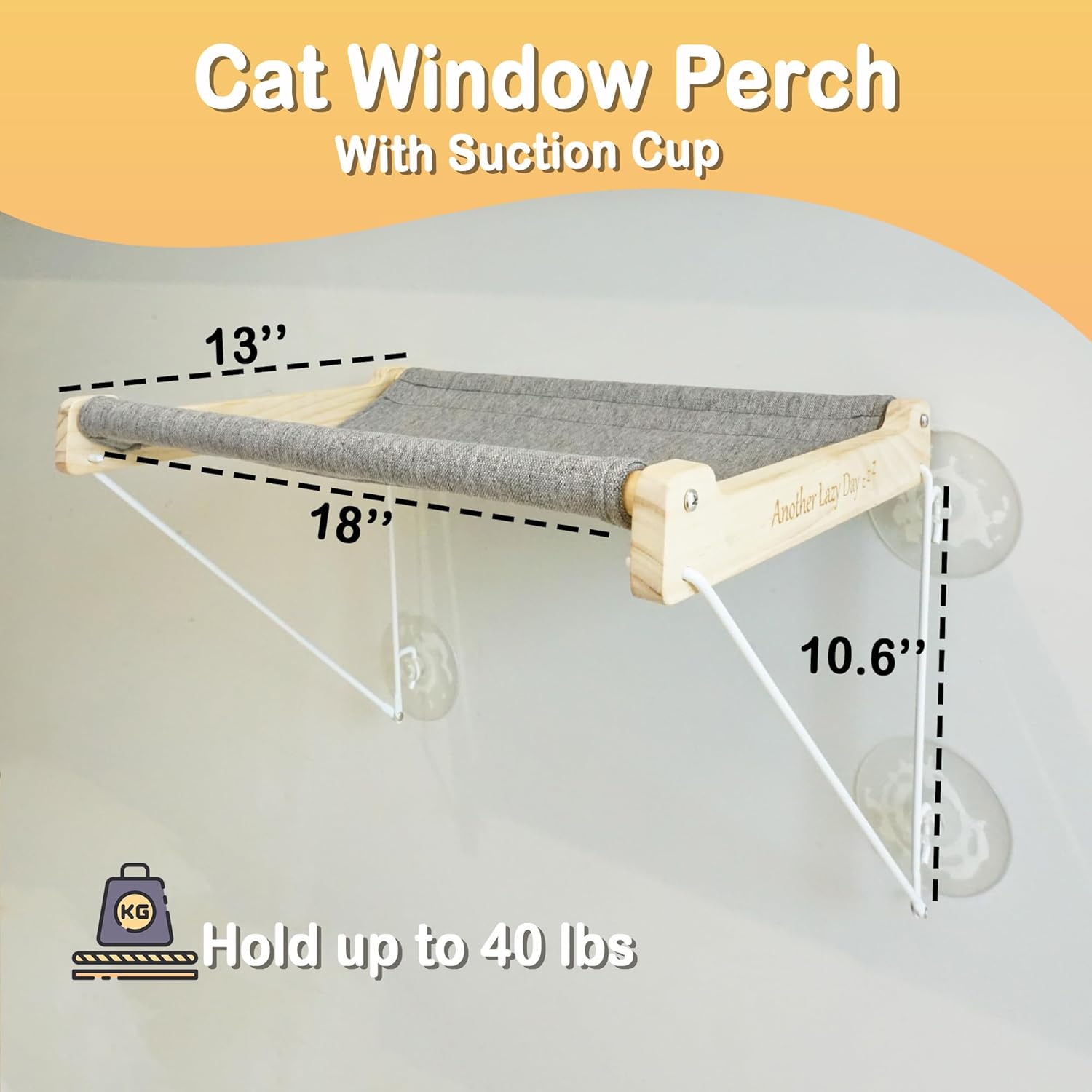 review Cat Window Perch, Foldable Window Hammock with Sturdy Suction Cups, Cozy Cat Window Bed for Indoor Cats