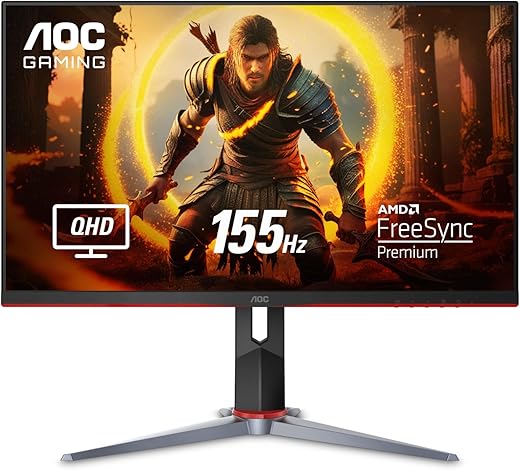 Monitor Gamer AOC HERO QUAD 27" 155Hz QHD 1440p 1ms AMD FreeSync...