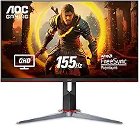 Monitor Gamer AOC HERO QUAD 27' 155Hz QHD 1440p 1ms AMD FreeSync Q27G2
