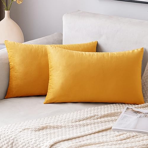 Miniatura 51 de EMEMA Paquete de 2 fundas de almohada de terciopelo, decorativas, cuadradas, suaves, sólidas, para sofá, dormitorio, silla o automóvil, 18 x 18 Gris