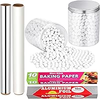 Honeydak 2.2 lb Ceramic Pie Weights Blind Baking Kit with Silver & Parchment Paper Liners, Fits 8-10 Inch Pans, Storage Bottle