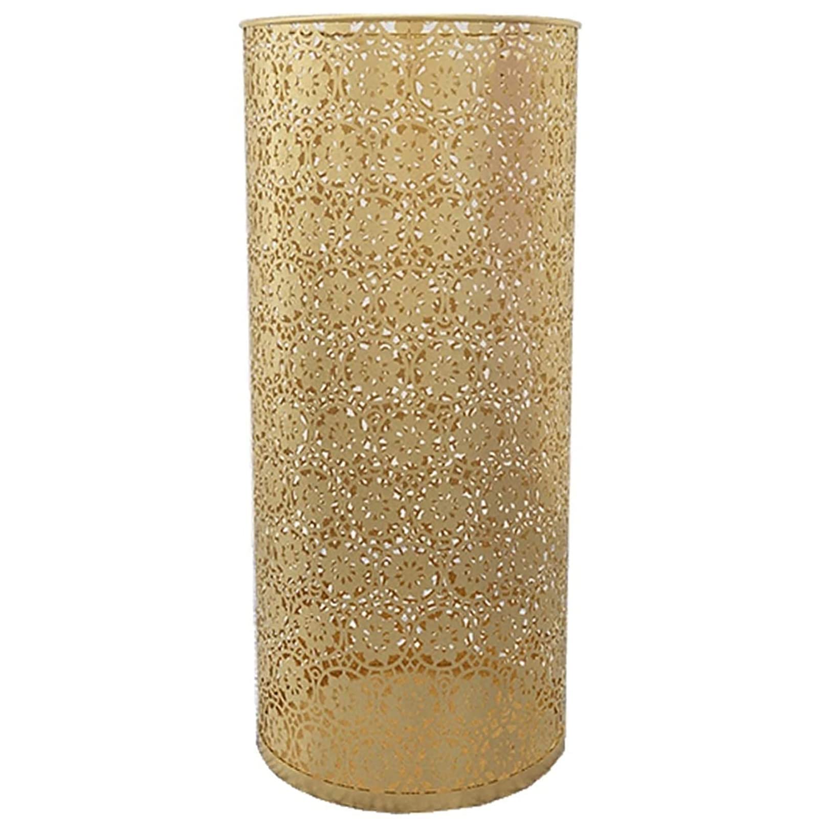Porte-parapluies rond en métal au design ajouré élégant pour décoration d'entrée chic