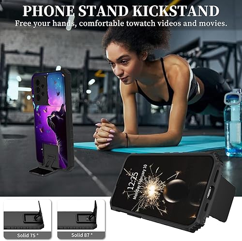 Miniatura 6 de SDFCVBTYU Funda para Samsung Galaxy A53 5G con cubierta de cámara y soporte de soporte, resistente, a prueba de golpes, TPU funda protectora para