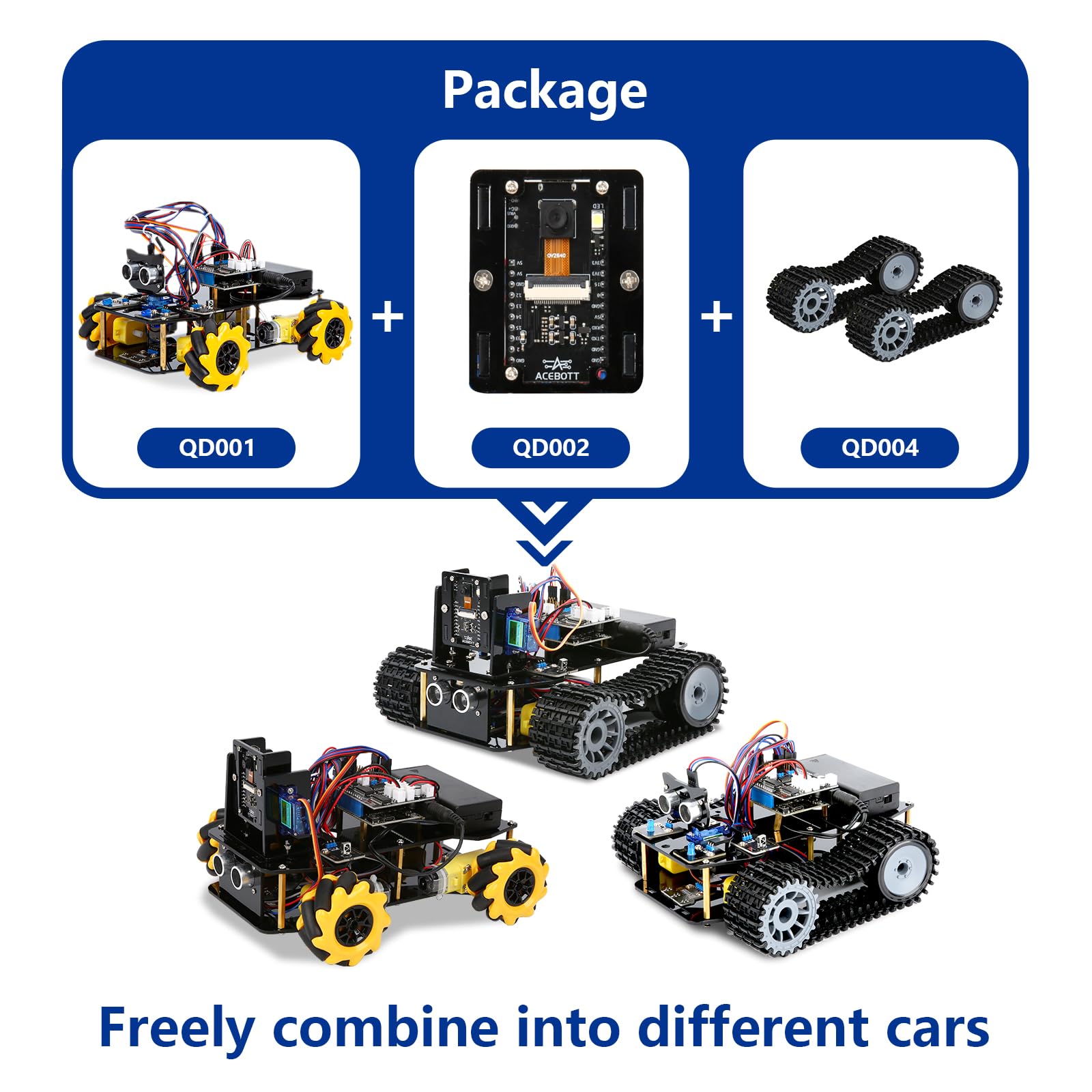 ACEBOTT Kit di programmazione giocattolo STEM con fotocamera compatibile con Arduino e Scratch