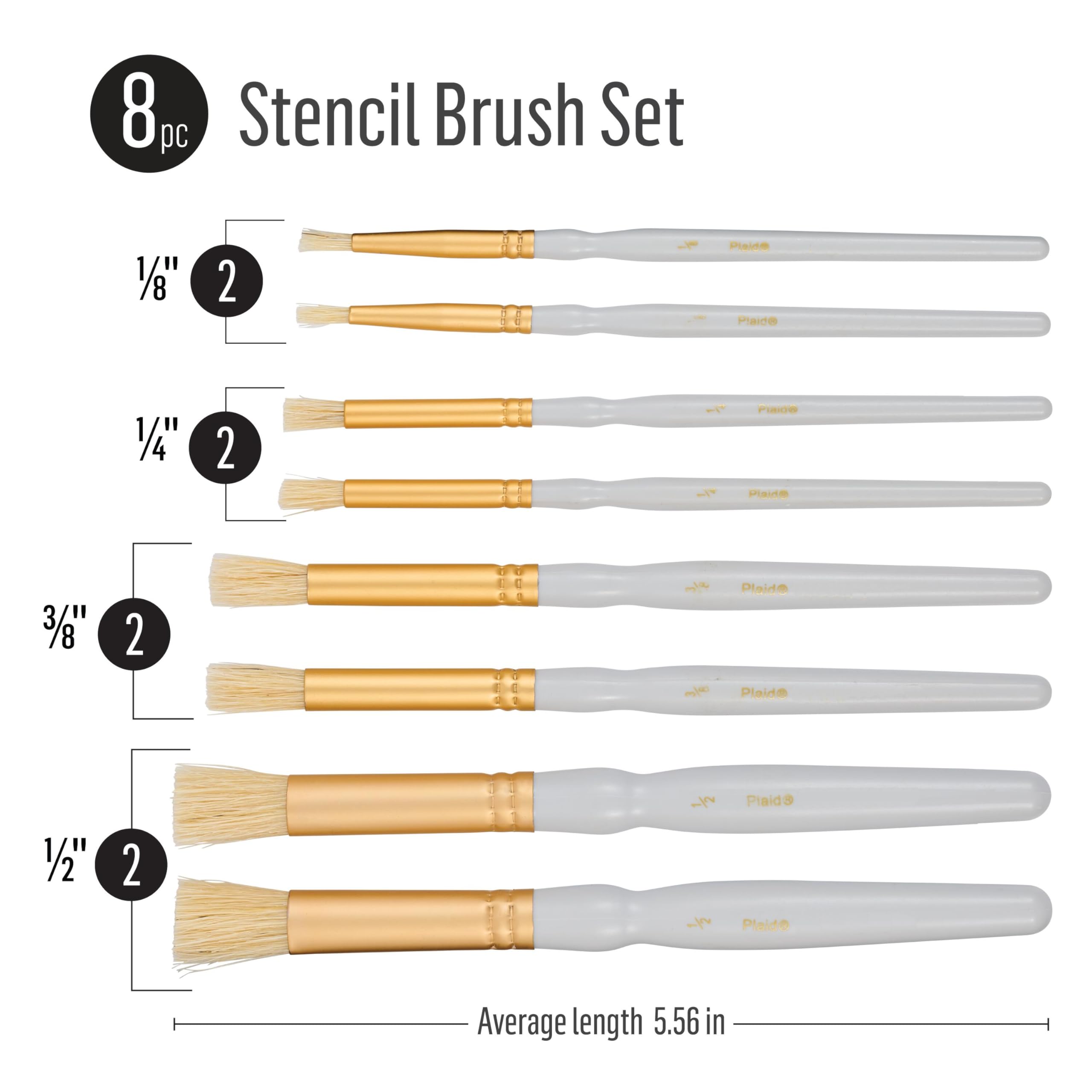 Plaid Stencil Brush Set, (8-Piece), 0289956 - Image 3