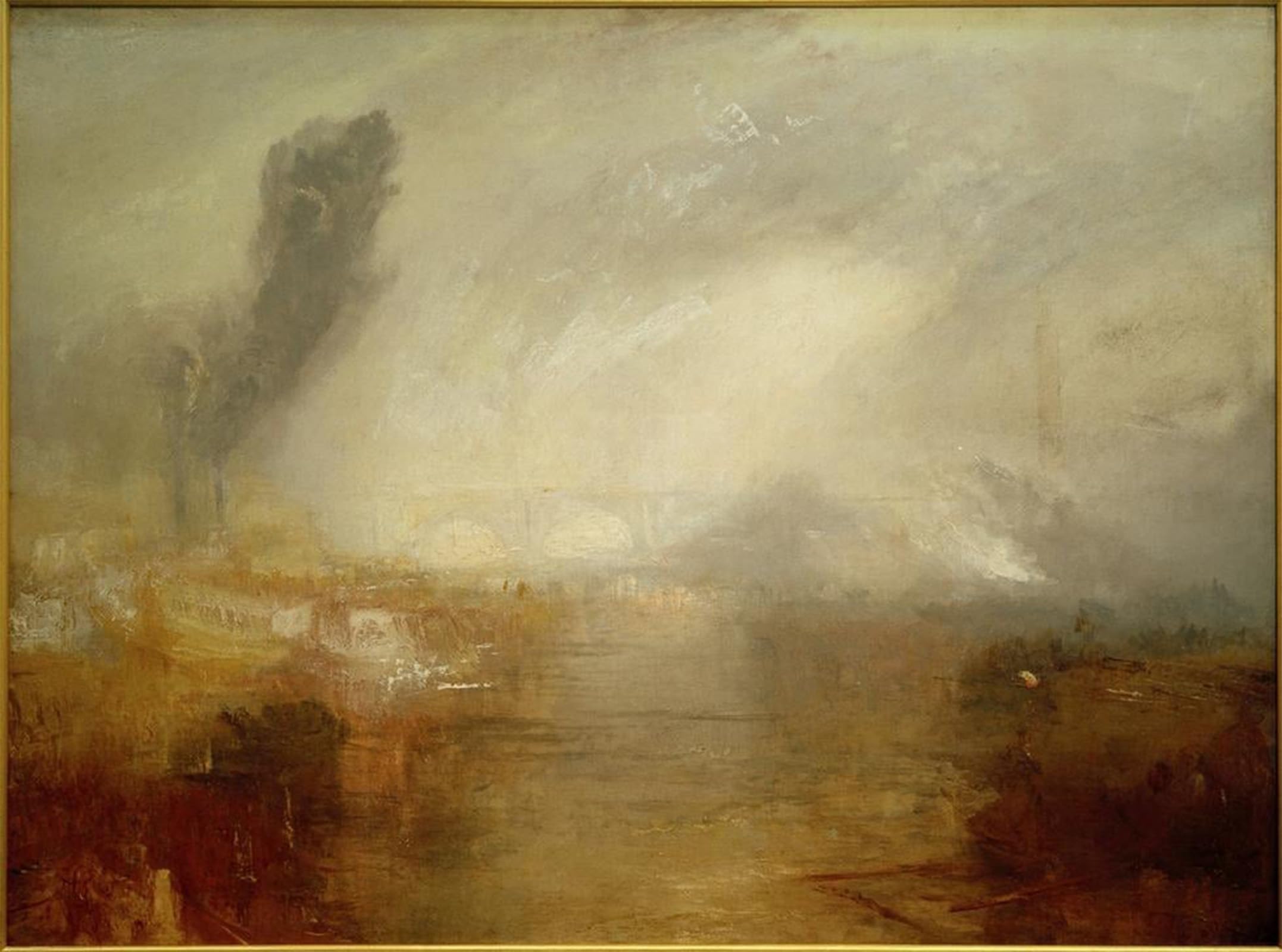 SERENDIPITP Retro Picture Poster Wall Art Pictures Painting the Thames Above Waterloo Bridge by Mallord William Turner Wall Art Canvas Print for Wall Decor 60x90cm