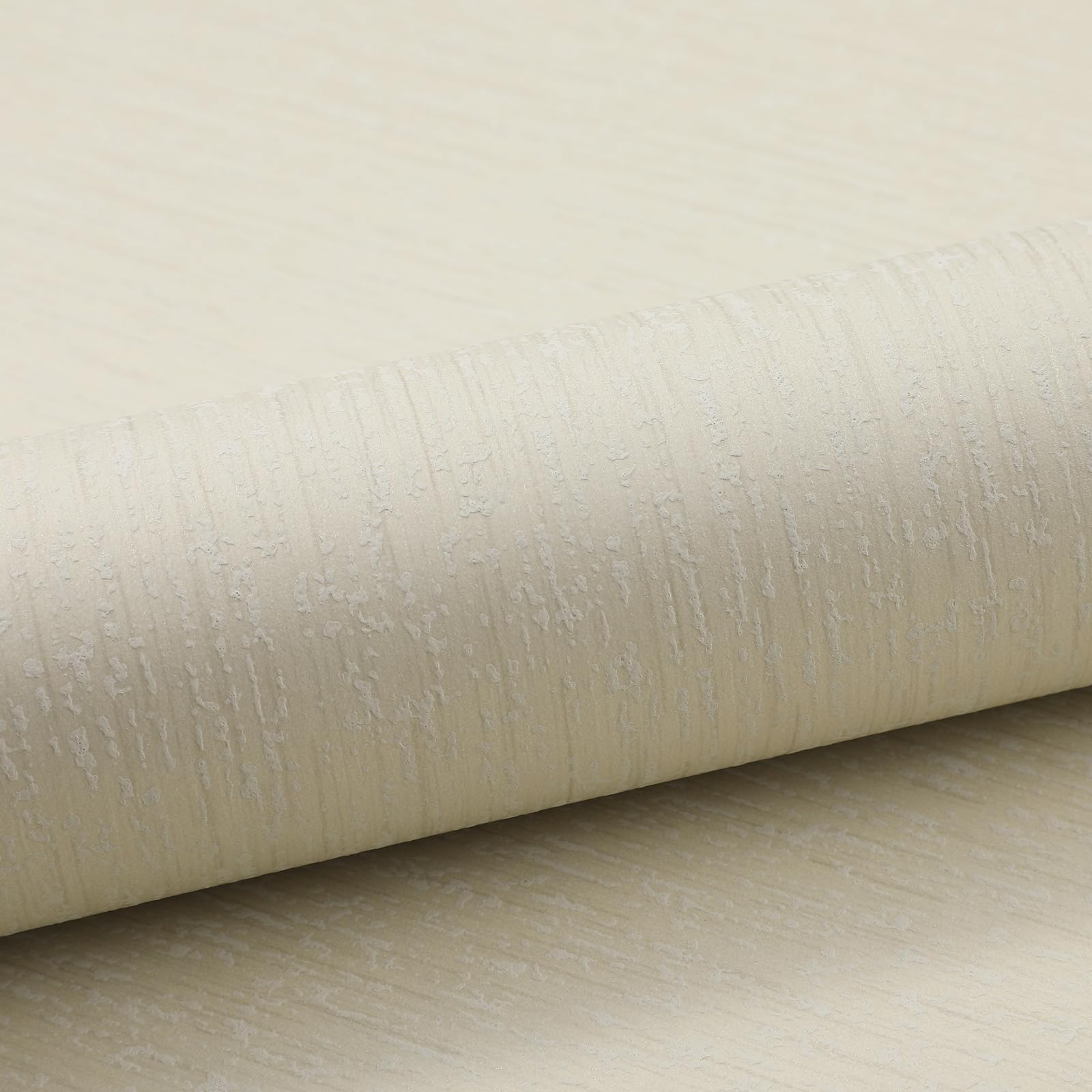Anttyscar Thick Plain Beige 3D Striped Wallpaper Luxury Modern Textured Embossed Mix Feature Wallpaper for Bedroom Adults Teenager Living Room Lounge Hallway Hall