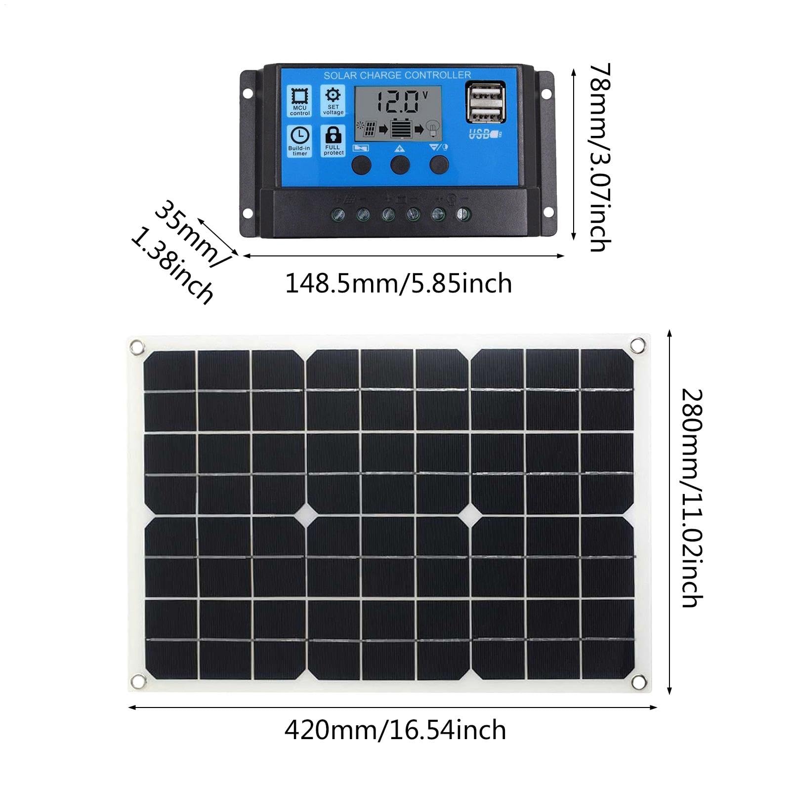 Stazione Di Energia Portatile Ad Energia Solare Con Inverter Di Corrente | Da 6000 W E Pannelli - Modulo Fotovoltaico Monocristallino Ad Alta Efficienza Per La Casa, Campeggio, Barche, Roulotte, V
