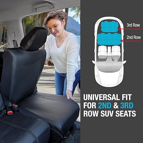Miniatura 2 de Funda de asiento trasero para SUV para todos los asientos traseros plegables de segunda o tercera fila, se adapta a asientos de banco divididos 6040