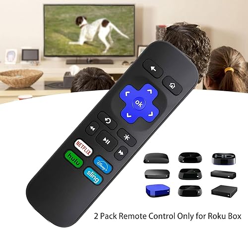 Miniatura 6 de Paquete de 2 controles remotos reemplazados solo para Roku Box, AieSHOP Remote Control Roku 1234, HD, LT, XS, XD, para Roku Express+, Premiere+ (no