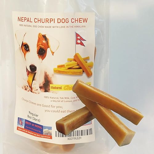 Miniatura 1 de Nepal Churpi - Masticable para perros, 100% natural de queso de yak del Himalaya, de larga duración, saludable, alto en proteínas, sin gluten, bajo