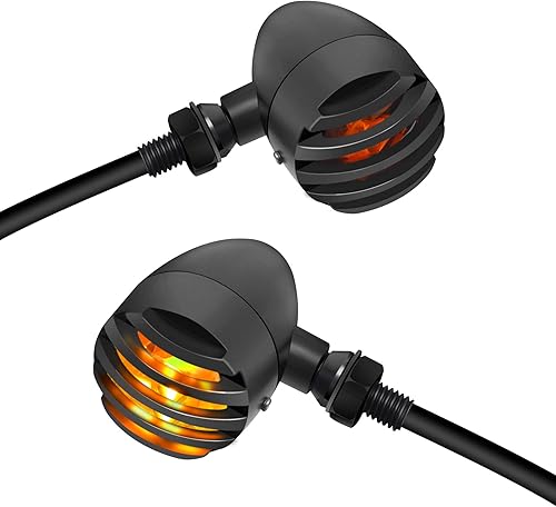 Luces intermitentes NTHREEAUTO para motocicleta, faros intermitentes de LED, de aluminio y resistentes al agua, luces indicadoras universales,