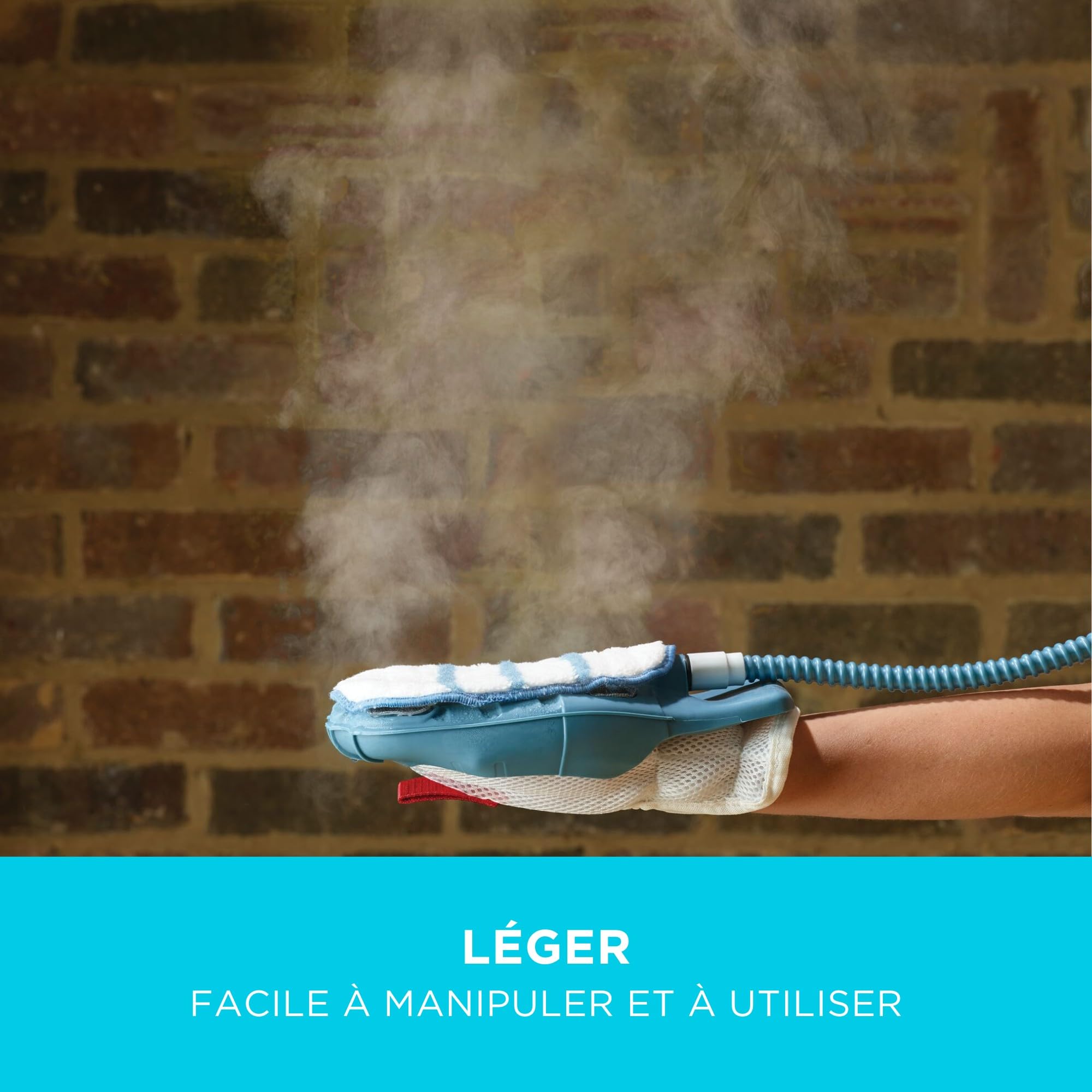 BLACK+DECKER Vadrouille à vapeur 2-en-1 avec gant de nettoyage à main SteaMitt et 11 accessoires, BHSM166DSM-QS