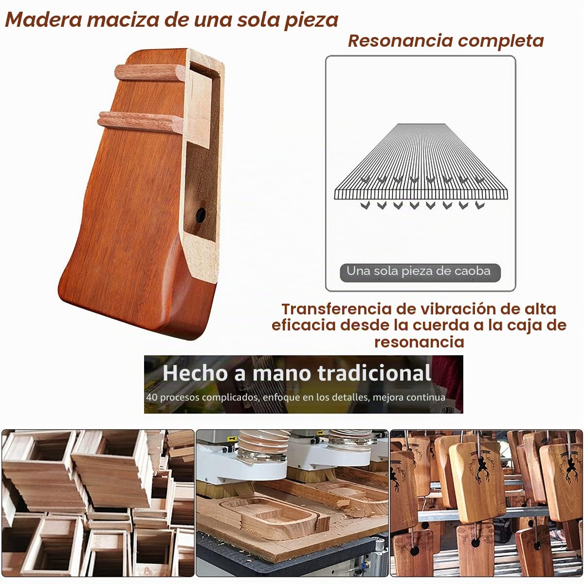 Kalimba Piano de Pulgar Marimba 21 teclas con instrucciones de estudio y martillo de afinación, piano de dedo de madera africano portátil para niños y adultos principiantes con Martillo de Afinación